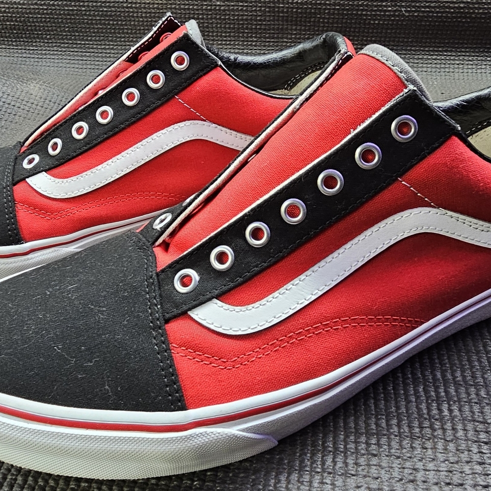 Red and Black Custom VANS